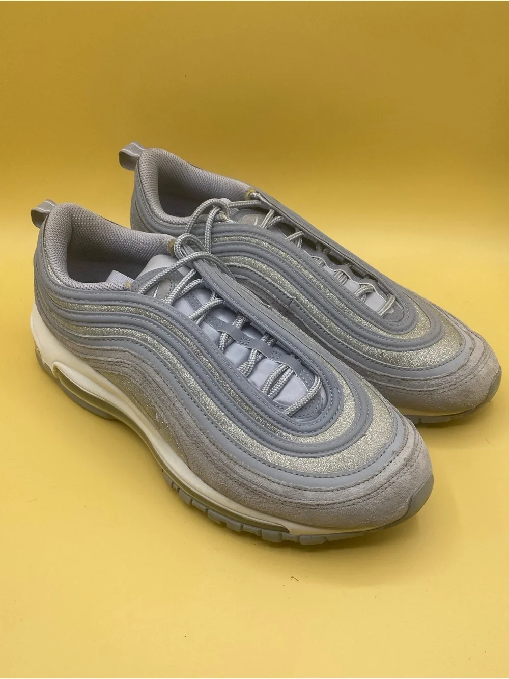 97 glitter air max 97 wolf grey on feet